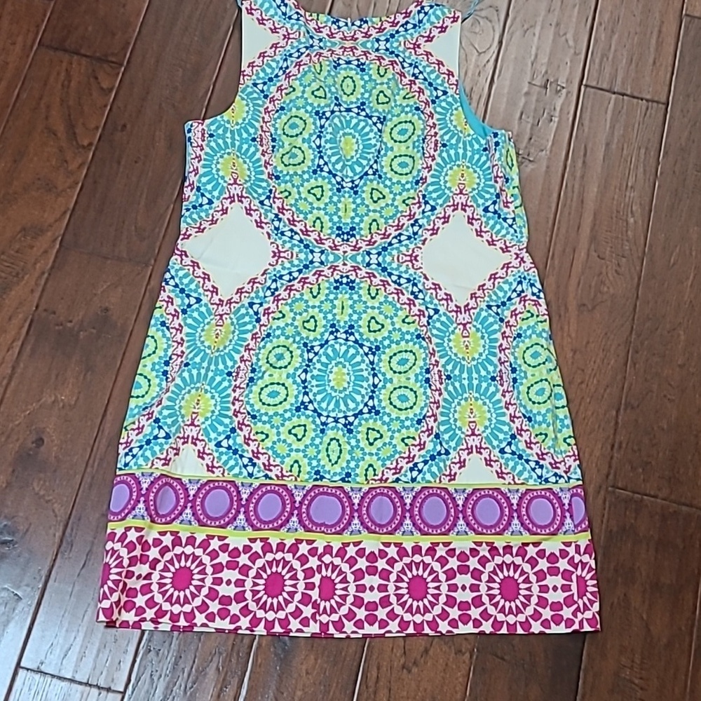 London Times Colorful Sleeveless Dress size 14 - Picture 2 of 6